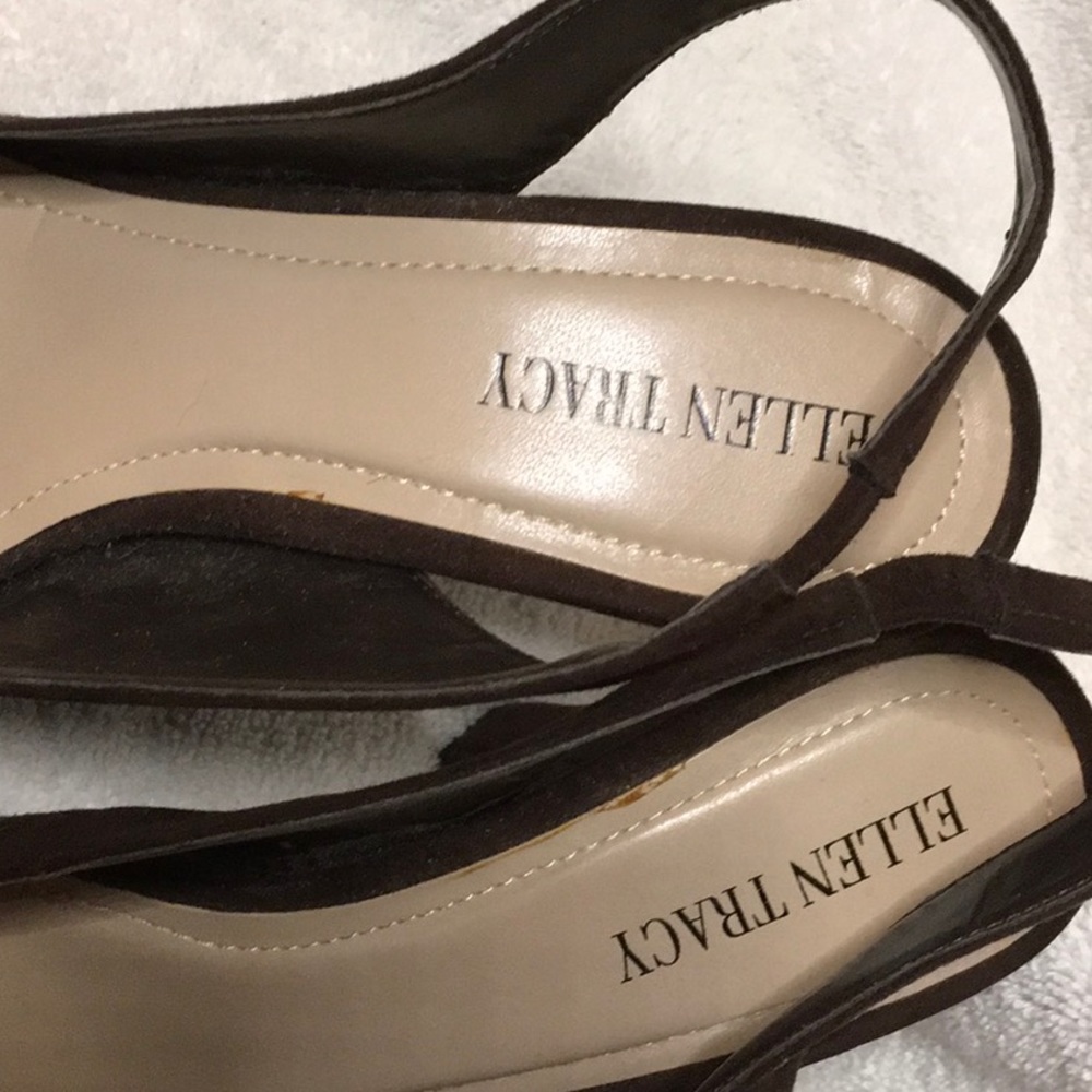 Ellen Tracy Hidden Platform Sling Backs Size 7.5 - image 6